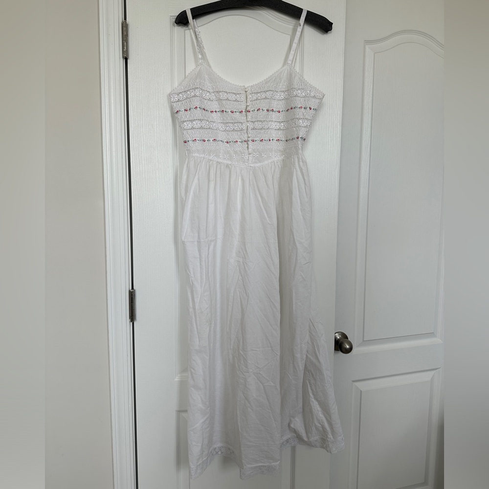 Long Cotton Spaghetti Strap Dress
